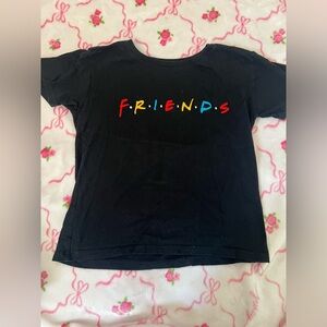 Black 'FRIENDS' Logo Tee